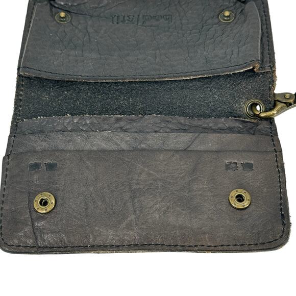 Bed Stu Wristlet Fold Wallet Women's Leather Distressed Brown Small Western - Picture 5 of 12